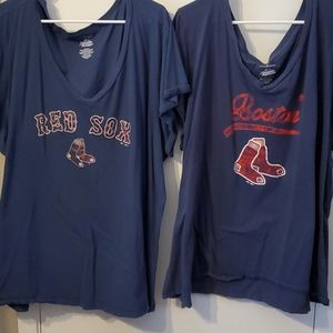 Torrid Set of 2 Boston Red Sox MLB Tshirts 6 6x